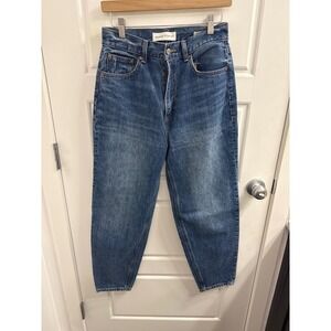 Denim Forum Aritzia The Gia High Rise Carrot Jeans Blue Medium Wash 27 28L